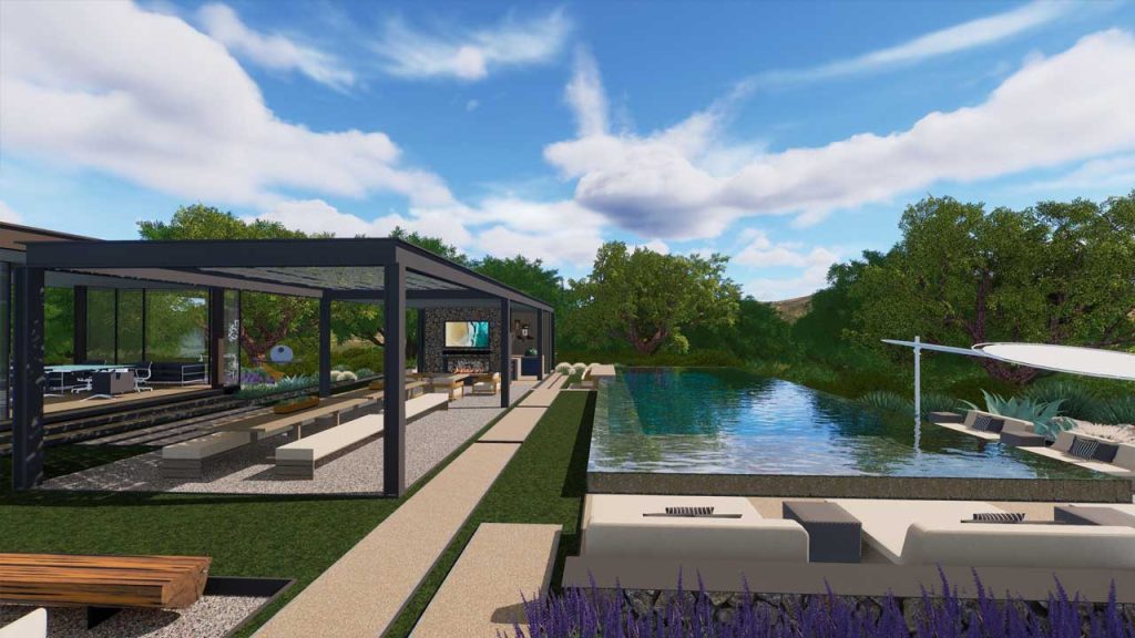 Rendering of Kirk Bianchi's winning 2025 pool design